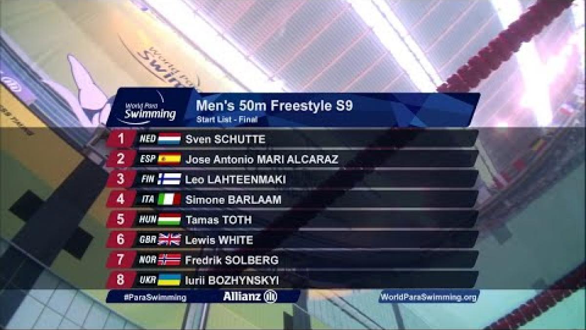 Men's 50m Freestyle S9 Final | Dublin 2018