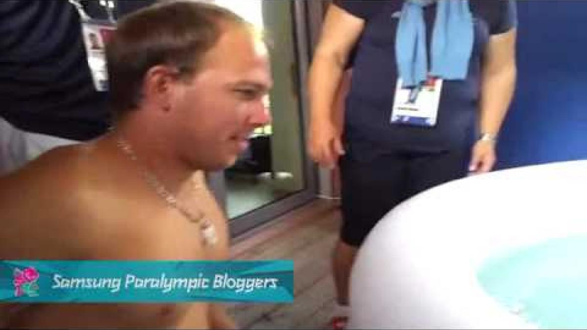 Stephane Houdet - Cold bath, Paralympics 2012