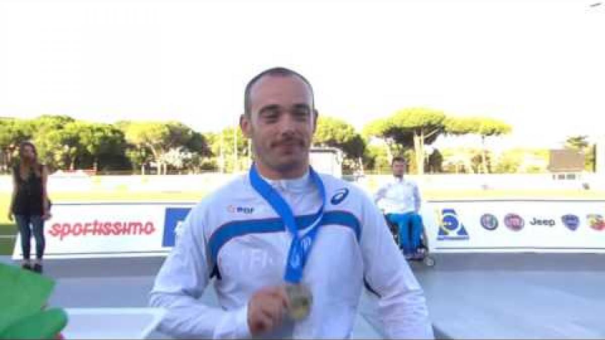 Men's 200 m T34 | Victory Ceremony | 2016 IPC Athletics European Championships Grosseto