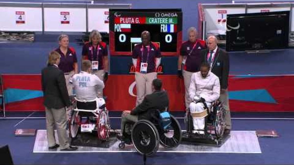Wheelchair Fencing - FRA vs POL - Men's Ind Sabre - Cat. B Final - London 2012 Paralympic Games