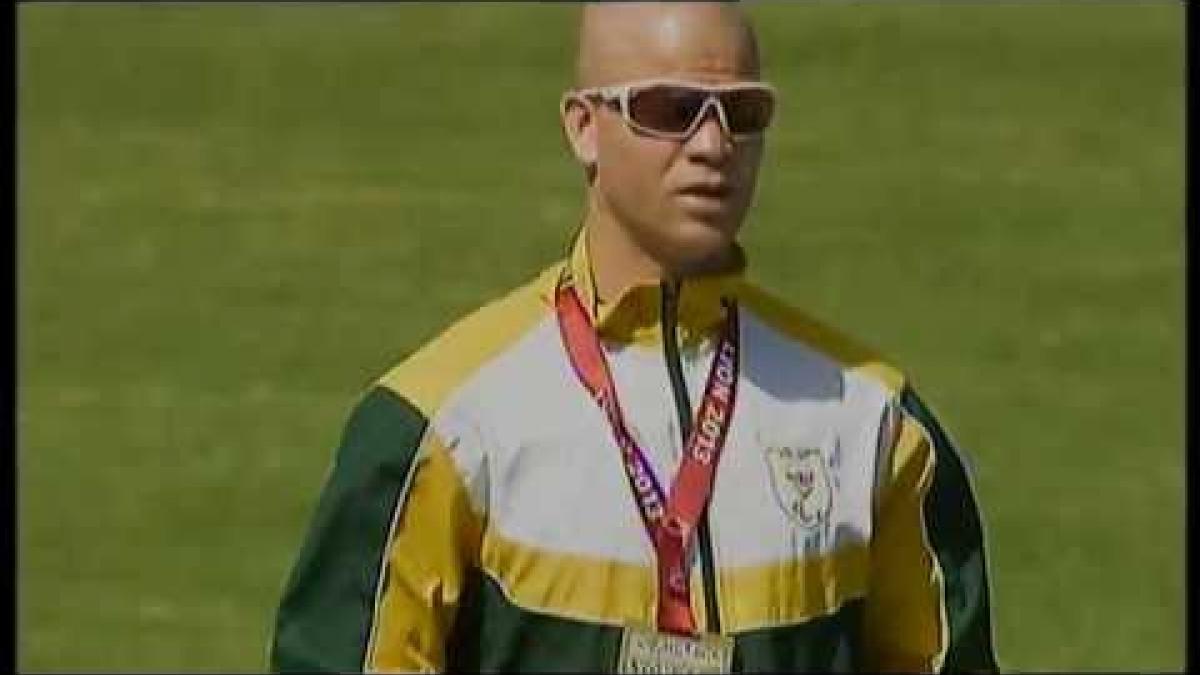 Athletics -  men's triple jump T12 Medal Ceremony  - 2013 IPC Athletics World Championships, Lyon