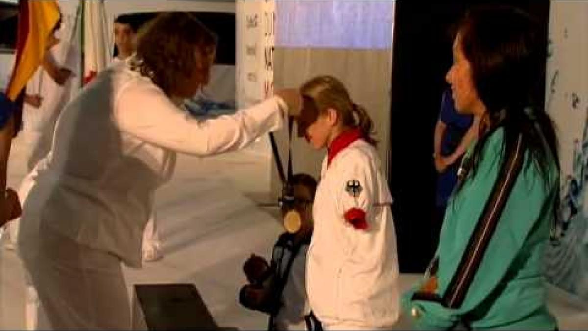 Swimming - women's 50m breaststroke SB2 medal ceremony - 2013 IPC Swimming World Championships