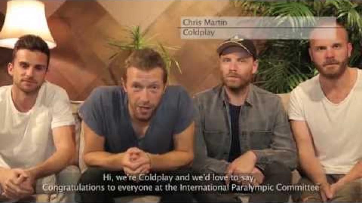 Coldplay wishes the International Paralympic Committee happy 25th Anniversary.
