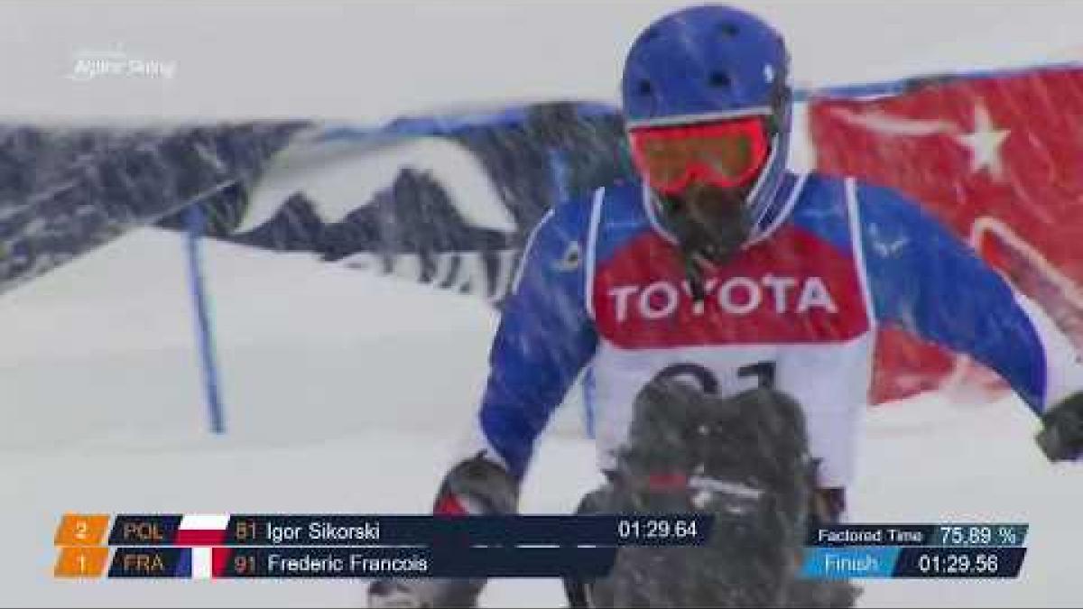 Frederic Francois 1st | Men's slalom sitting | World Para Alpine skiinng World Cup Veysonnaz