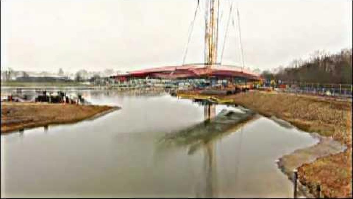 Timelapse of Bridge at Eton Dorney, London 2012 Paralympic Rowing Venue