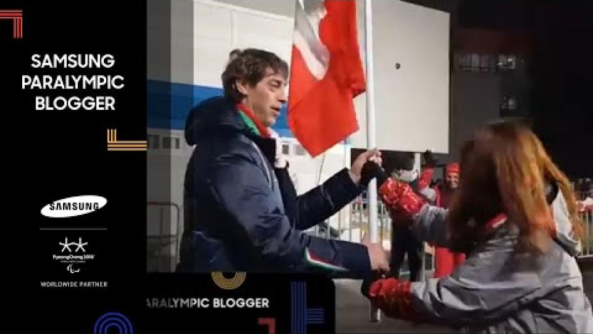 Danielle Saenz | Time to get the flags! | Samsung Paralympic Blogger | PyeongChang 2018