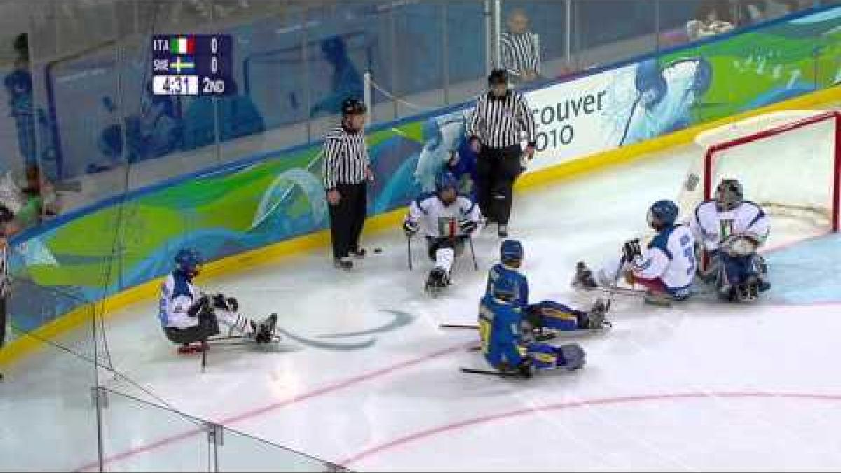 Sweden v Italy - ice sledge hockey - Vancouver 2010 Paralympic Winter Games