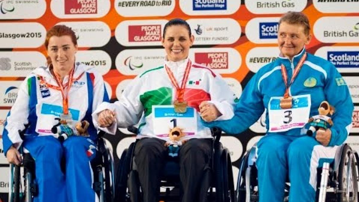 Women's 50m Freesyle S4 | Victory Ceremony | 2015 IPC Swimming World Championships Glasgow