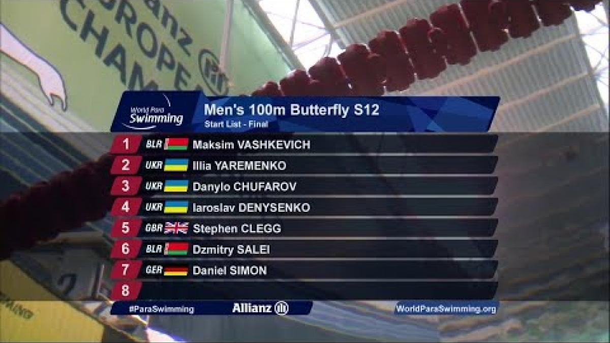 Men's 100m Butterfly S12 Final | Dublin 2018
