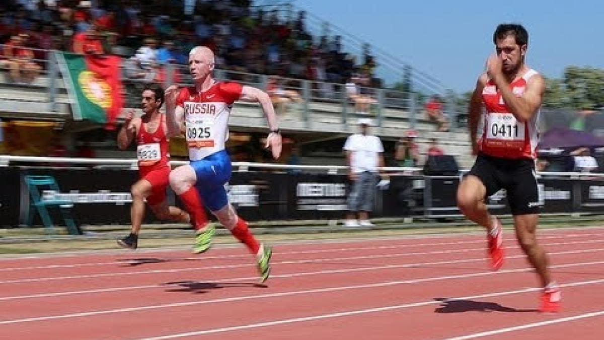 Athletics - Men's 100m T12 semifinals 1 - 2013 IPC Athletics World Championships, Lyon