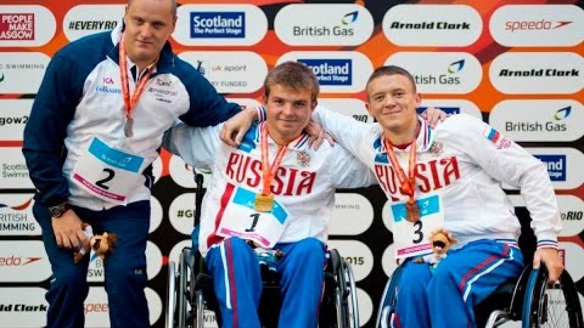 Men's 100m Breaststroke SB5 | Victory Ceremony | 2015 IPC Swimming World Championships Glasgow