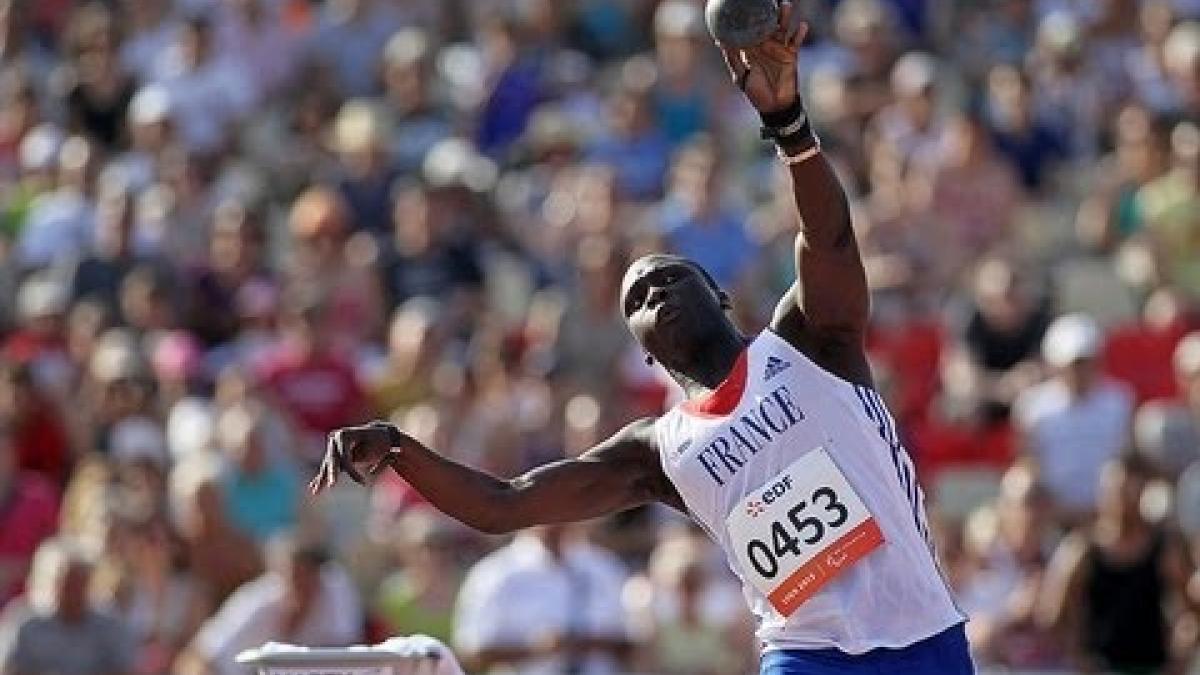 Athletics - Moussa Tambadou - men's shot put F38 final - 2013 IPC Athletics World C...