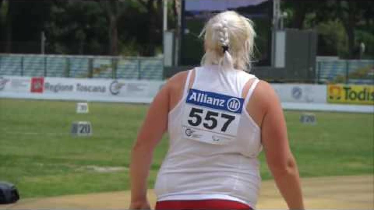 Women's shot put  F20 | final | 2016 IPC Athletics European Championships Grosseto