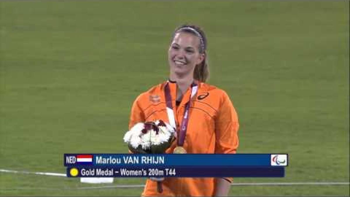 Women's 200m T44 | Victory Ceremony |  2015 IPC Athletics World Championships Doha