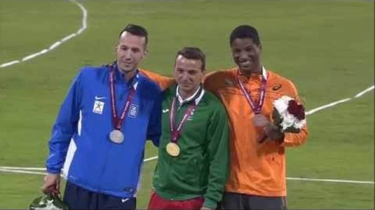 Men's triple jump T20 | Victory Ceremony |  2015 IPC Athletics World Championships Doha