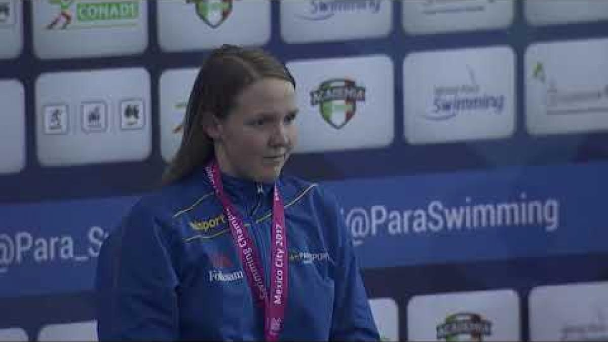 Women's 100m Backstroke S13 Medal Ceremony - Mexico City 2017 World Championships