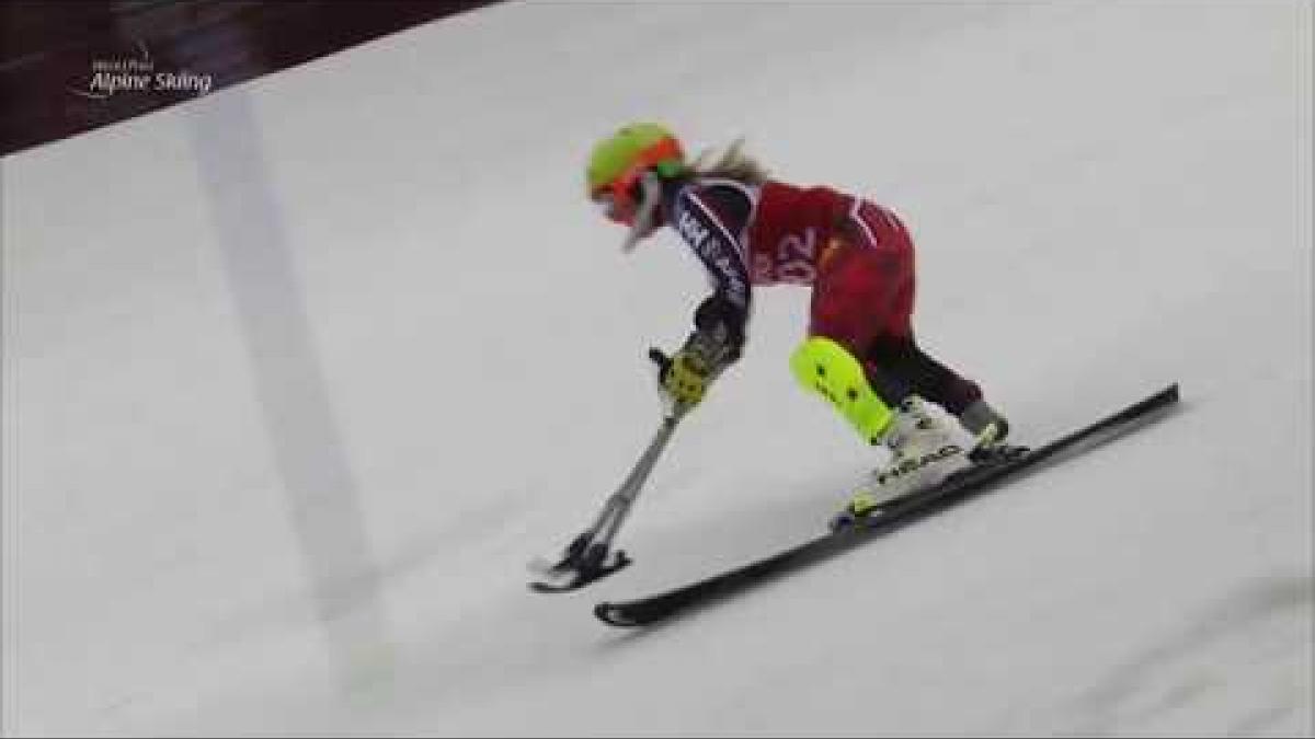Frederique Turgeon | Canada | Slalom Standing | World Para Alpine Skiing World Cup | Zagreb 2019