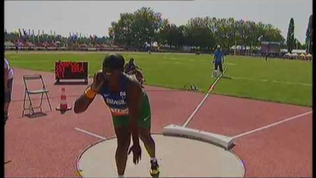 Athletics - Izabela Campos - women's shot put F11 final - 2013 IPC Athletics World C...