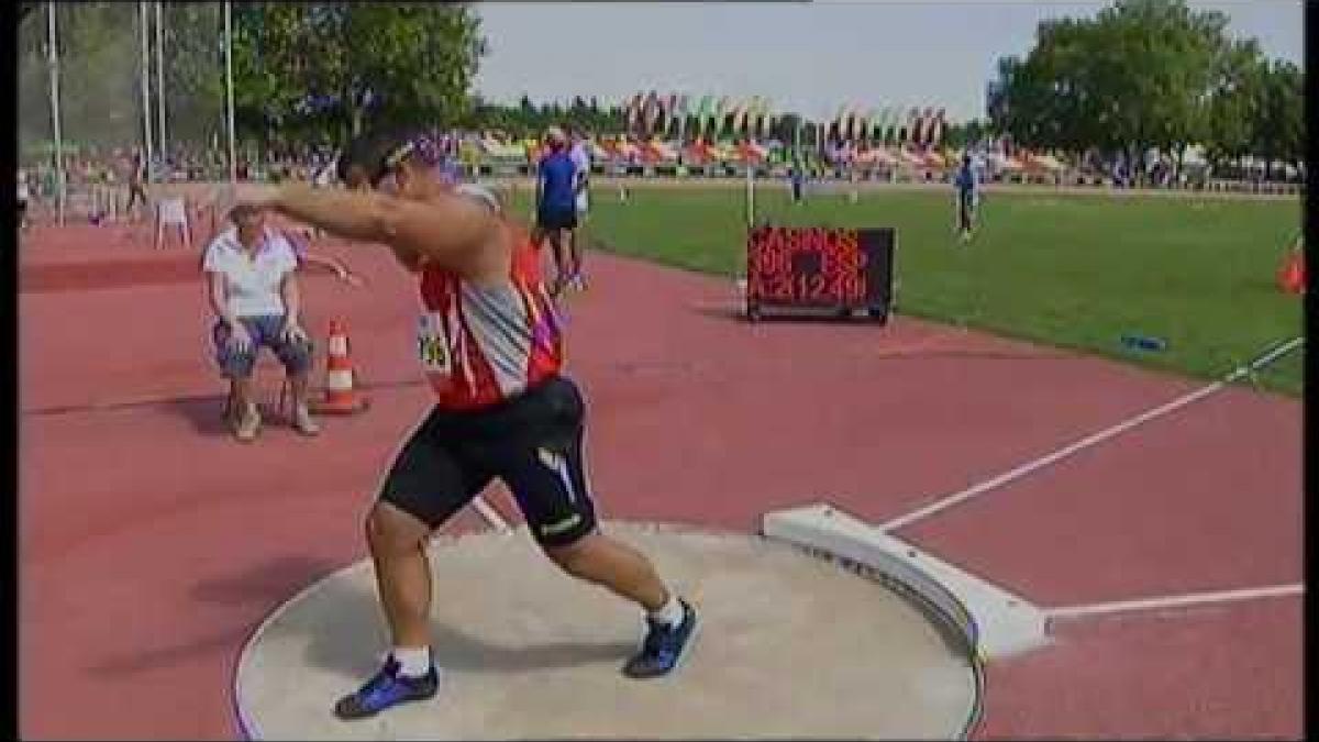 Athletics - David Casinos Sierra - men's shot put F11 final - 2013 IPC Athletics World C...