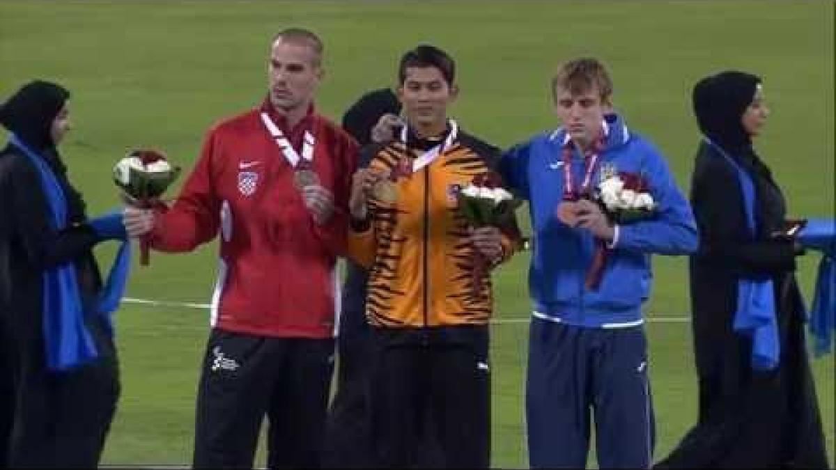 Men's long jump T20 | Victory Ceremony |  2015 IPC Athletics World Championships Doha