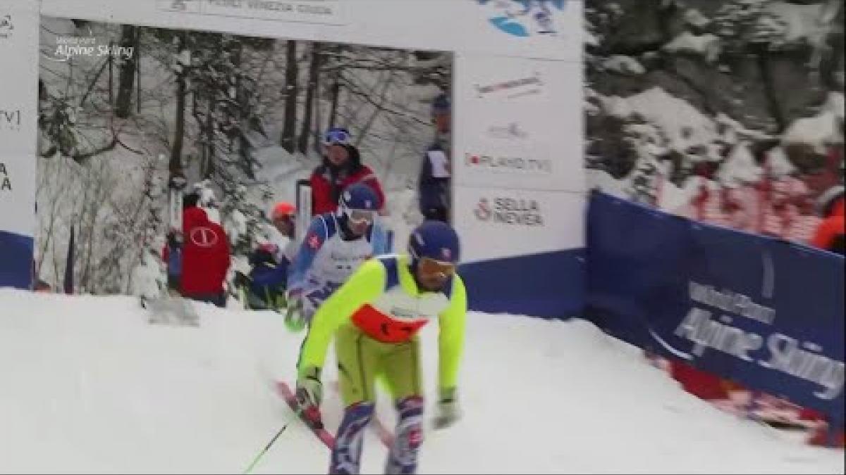 Miroslav Haraus and guide Maros Hudik | Super Combined Slalom | 2019 WPAS Championships