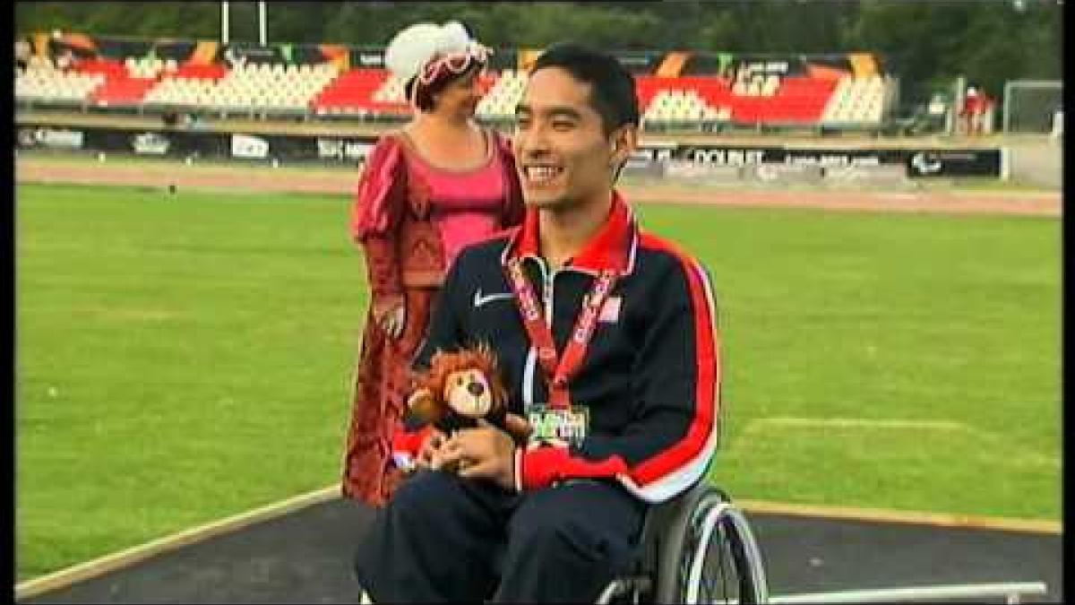 Athletics -  men's 400m T52 Medal Ceremony  - 2013 IPC Athletics World Championships, Lyon