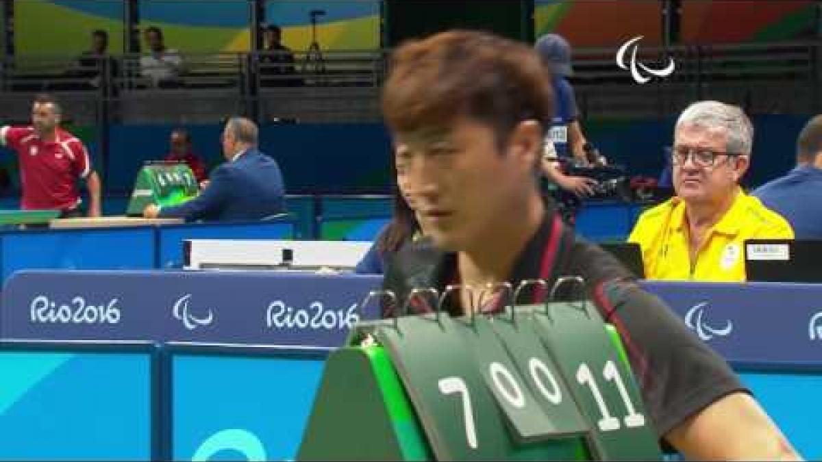 Table Tennis | FRA v KOR | Men's Singles - Qualification Class 4 | Rio 2016 Paralympic Games