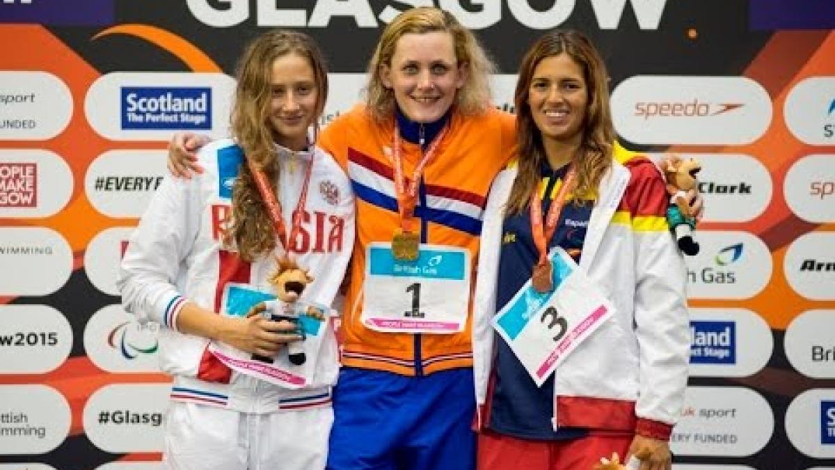 Women's 100m Breaststroke SB14 | Victory Ceremony | 2015 IPC Swimming World Championships Glasgow