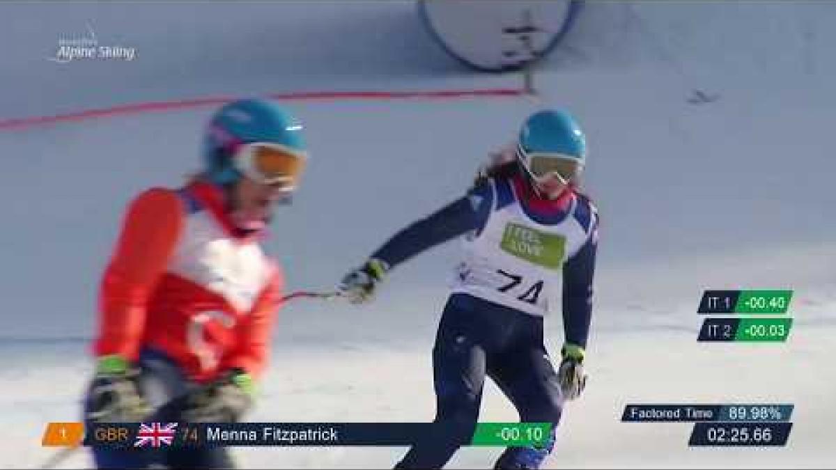 Menna Fitzpatrick, guide Jennifer Kehoe Giant Slalom Run 2 | 2019 WPAS