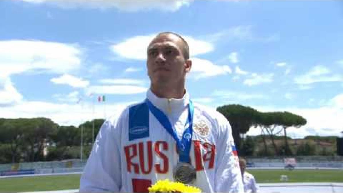 Men's javelin F34 | Victory Ceremony | 2016 IPC Athletics European Championships Grosseto