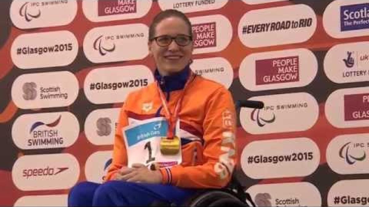 Women's 50m Backstroke S3 | Victory Ceremony | 2015 IPC Swimming World Championships Glasgow