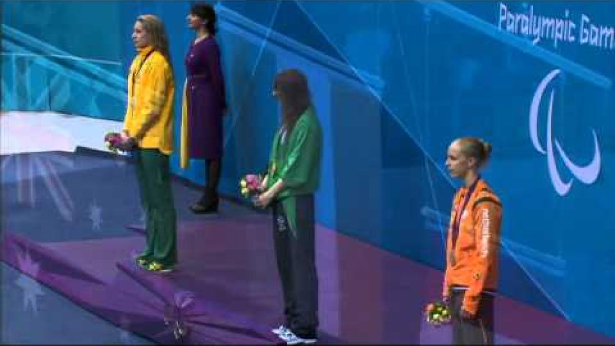 Swimming   Women's 100m Backstroke   S14 Victory Ceremony   2012 London Paralympic Games