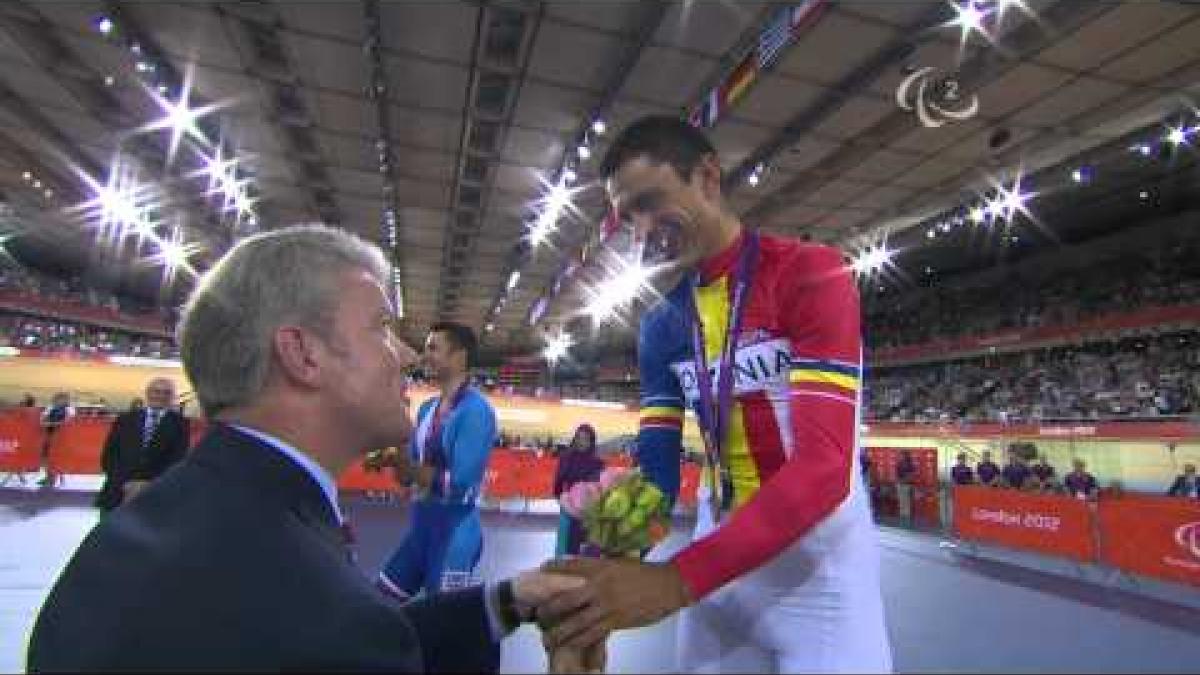 Cycling Track   Men's Individual C 4 pursuit Victory Ceremony   2012 London Paralympic Games