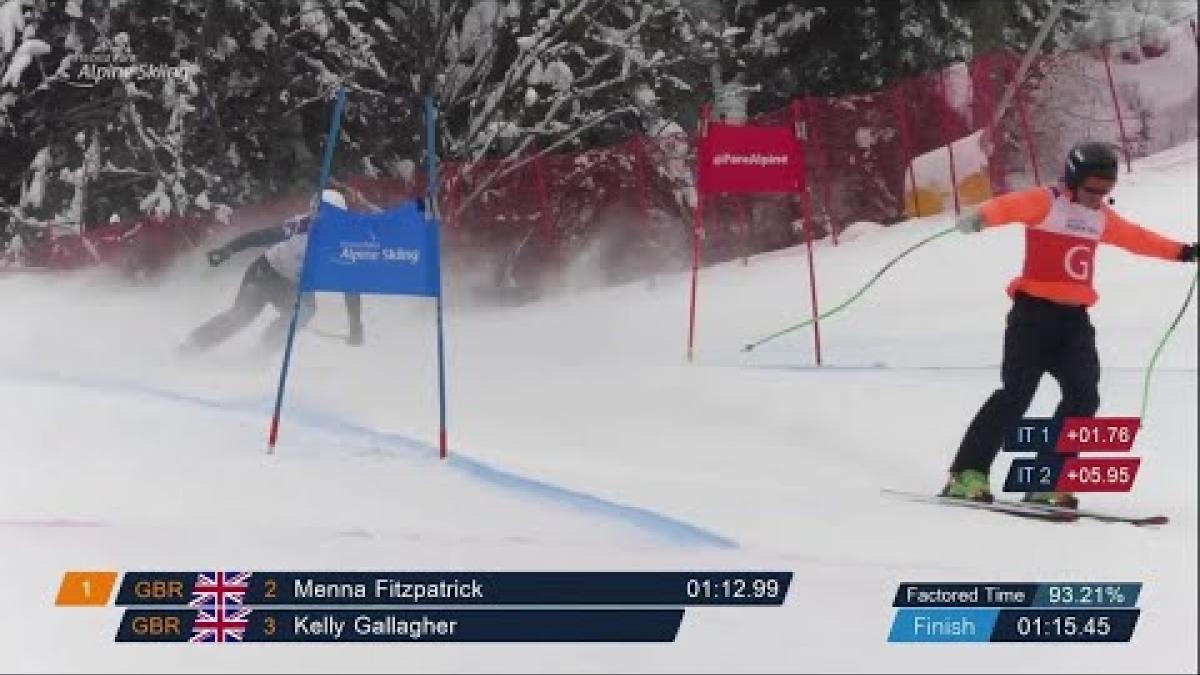 Kelly Gallagher and guide Gary Smith | Super G | 2019 WPAS Championships