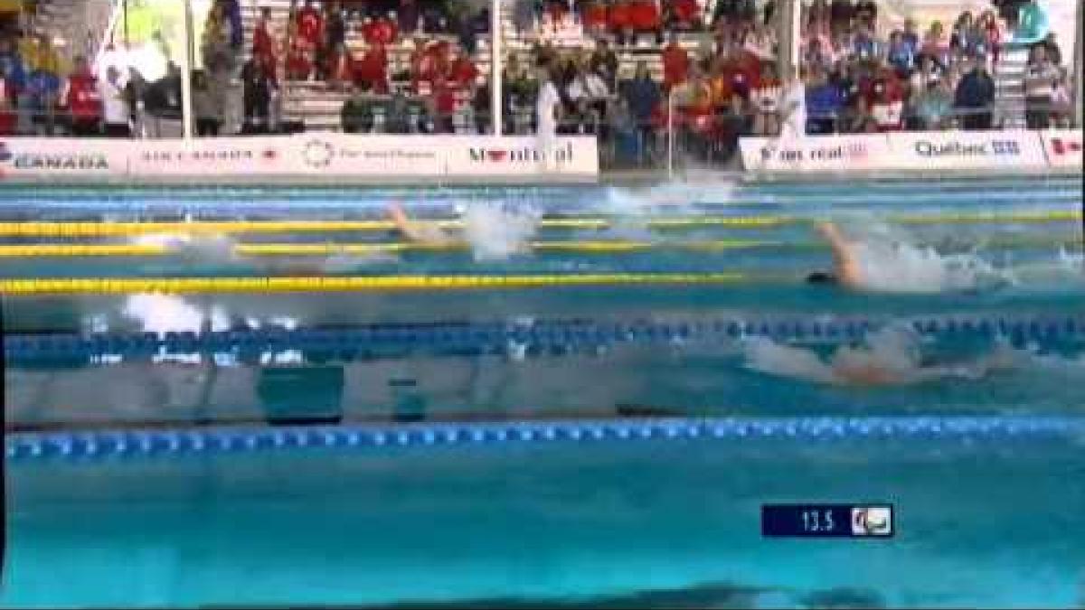 Swimming - men's 50m backstroke S5 - 2013 IPC Swimming World Championships Montreal