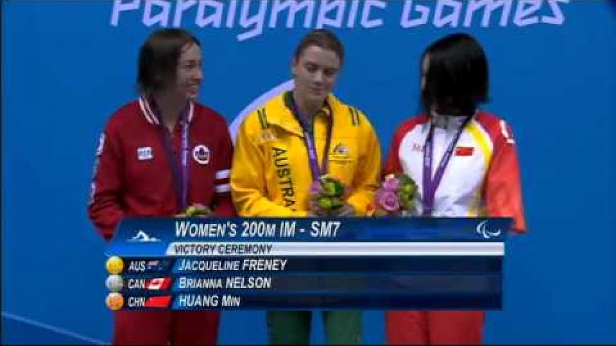 Swimming - Women's 200m Individual Medley - SM7 Victory Ceremony - London 2012 Paralympic Games