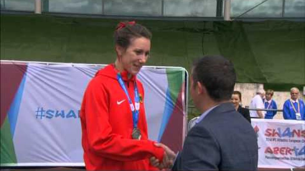 Women's 400m T44 | Victory Ceremony | 2014 IPC Athletics European Championships Swansea