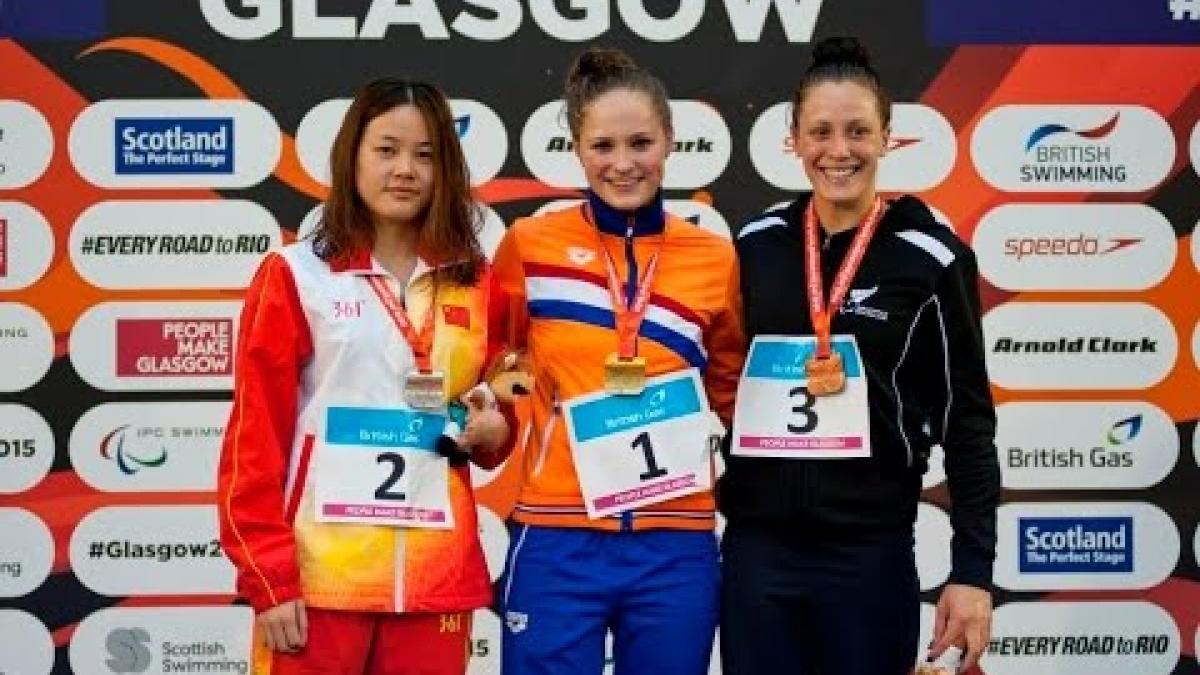 Women's 100m Breaststroke SB9 | Victory Ceremony | 2015 IPC Swimming World Championships Glasgow