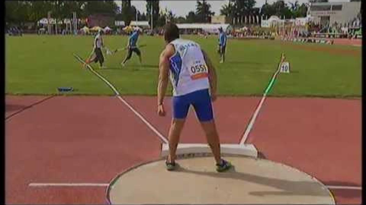 Athletics - Georgios Vagaiannopoulos - men's shot put F36 final - 2013 IPC Athletics World C...