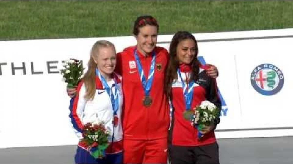 Women's 100 m T44 | Victory Ceremony | 2016 IPC Athletics European Championships Grosseto