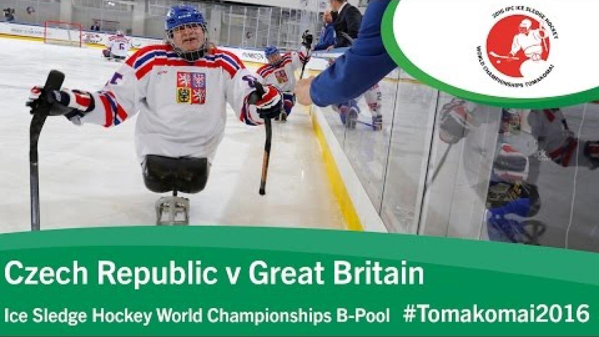 Czech Republic v Great Britain | Prelim | 2016 Ice Sledge Hockey World Champs B-Pool, Tomakomai