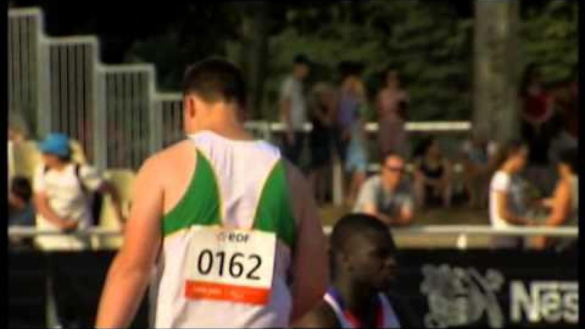 Athletics - Jayden Sawyer - men's shot put F38 final - 2013 IPC Athletics World C...