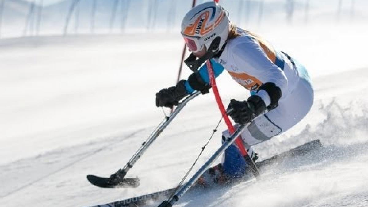 Slalom - second run - 2013 IPC Alpine Skiing World Cup