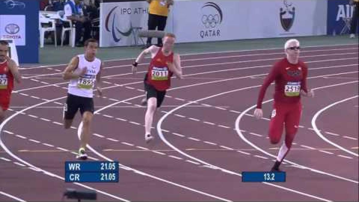 Men's 200m T13 | heat 1 |  2015 IPC Athletics World Championships Doha
