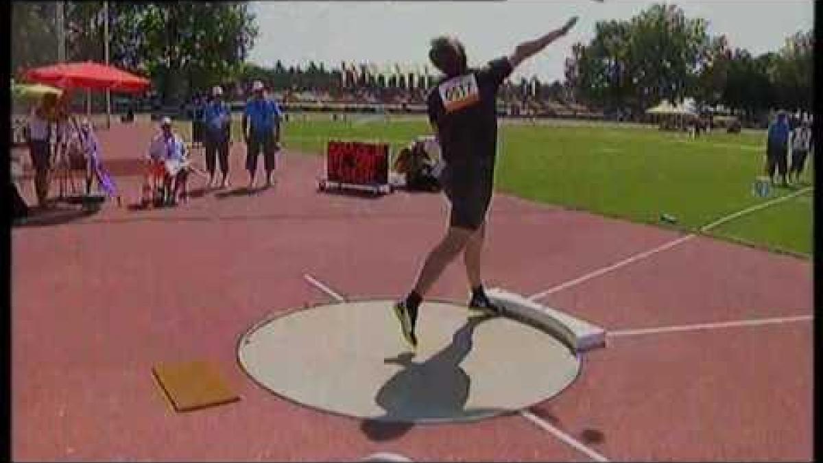 Athletics - Matthias Schulze - men's shot put F46 final - 2013 IPC Athletics World C...