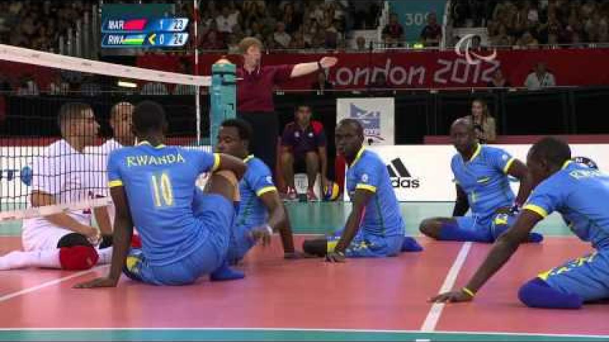 Sitting Volleyball - MAR vs RWA - Men's 9-10 Classification M 47 - London 2012 Paralympic Games.mp4