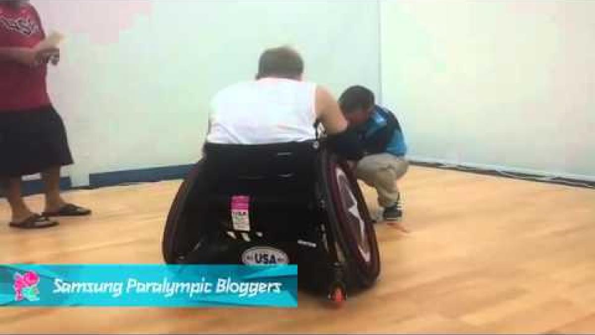 Jason Reiger - Wheelchair Rugby Chair Checks, London Paralympics 2012