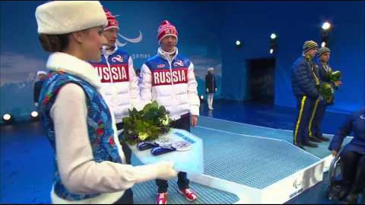 Men's 20km cross-country skiing visually impared Victory Ceremony | Sochi 2014 Paralympics