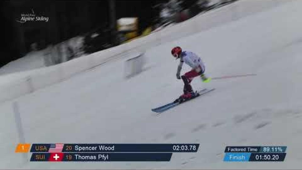 Thomas Pfyl | Switzerland | Slalom Standing | World Para Alpine Skiing World Cup | Zagreb 2019