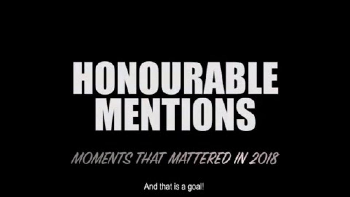 Honourable Mentions from 2018